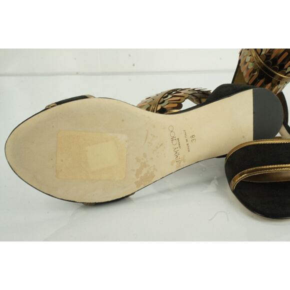 Jimmy Choo Kimro Fringe Ankle Strap Flat Sandals Size 38 Women's $995 NIB Toe - Picture 11 of 12